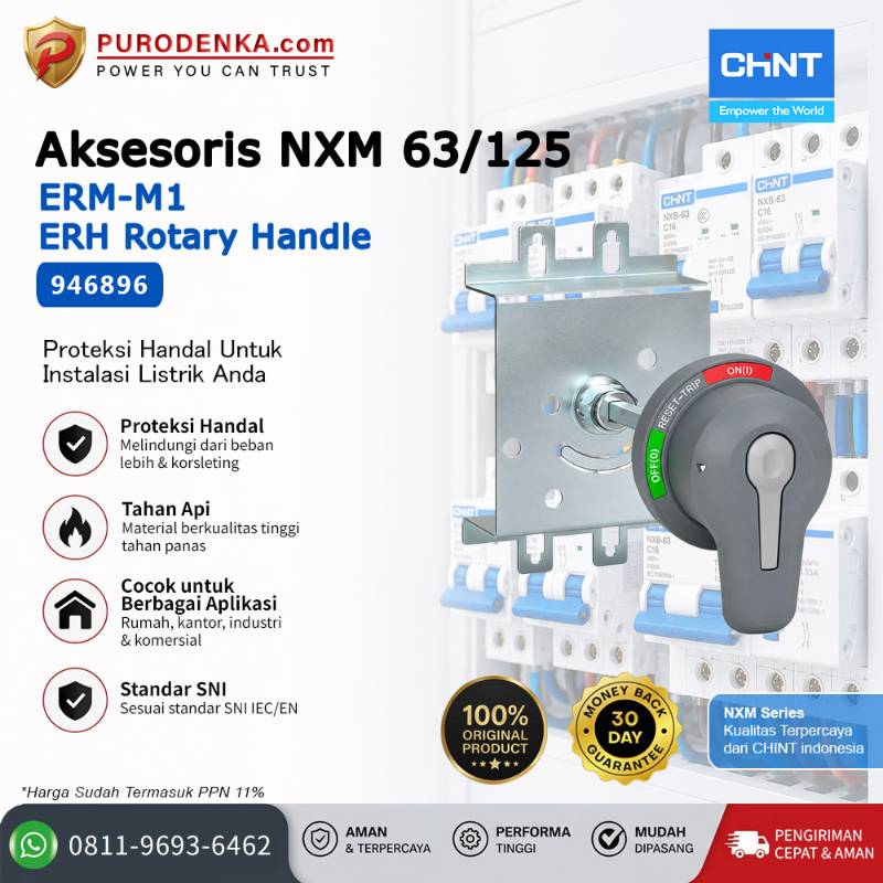 CHINT Aksesoris NXM 63/125 ERM-M1 ERH Rotary Handle 946896