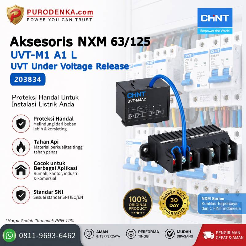 CHINT Aksesoris NXM 63/125 UVT-M1 A1 L UVT Under Voltage Release 203834
