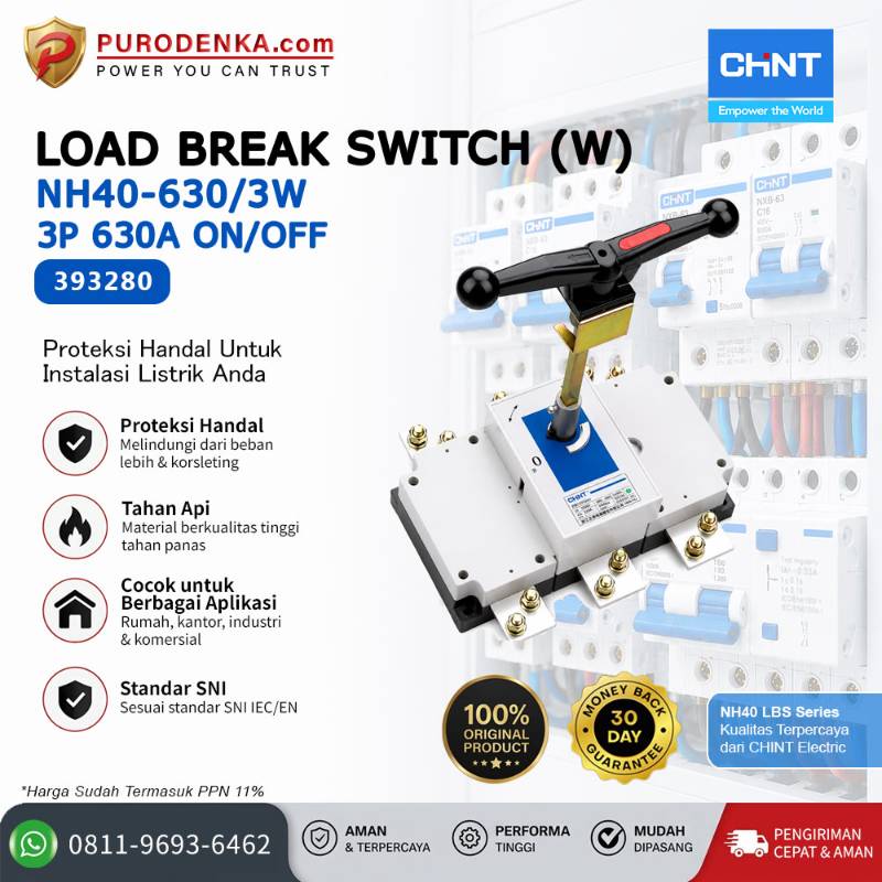 CHINT LBS NH40-630/3 3P 630A ON/OFF 393267
