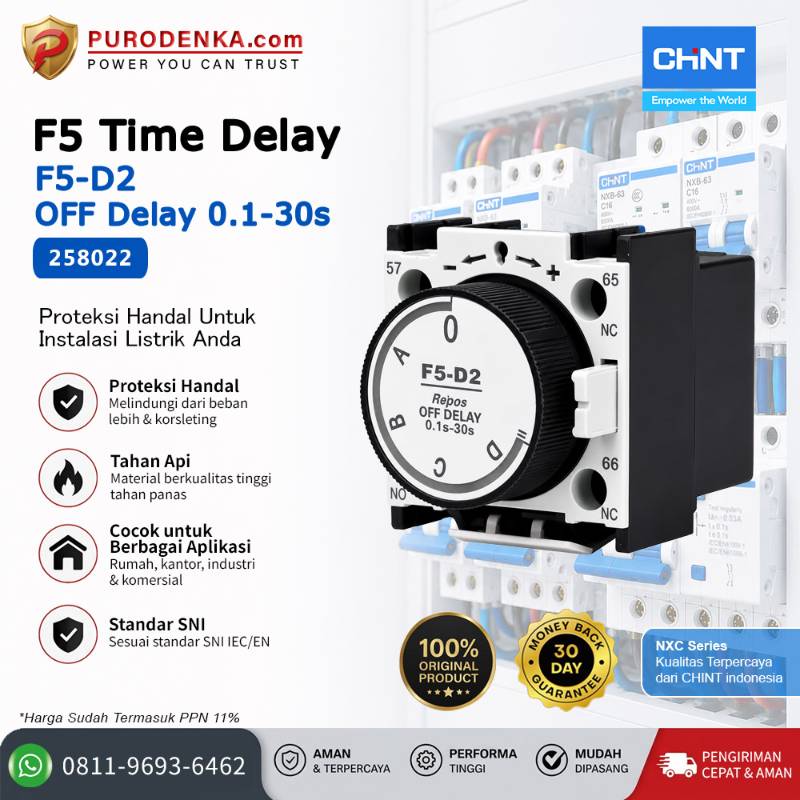 CHINT F5 Time Delay F5-D2 OFF Delay 0.1-30s 258019