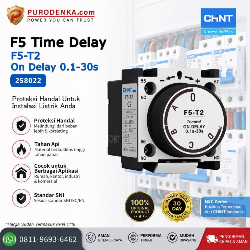CHINT F5 Time Delay F5-T2 ON Delay 0.1-30s 258022
