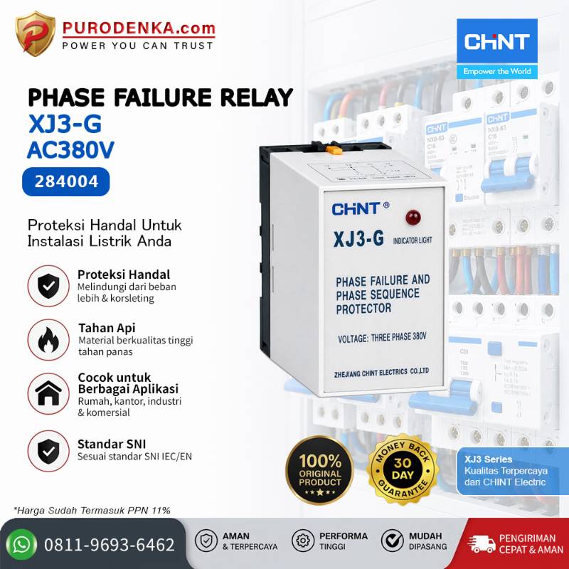 CHINT Phase Failure Relay XJ3-G AC380V AC 284004