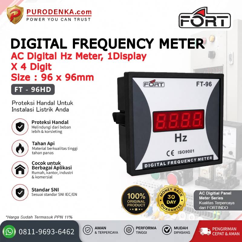 FORT AC Digital Frequency (Hz) Meter 1 Display X 4 Digit FT-96HD