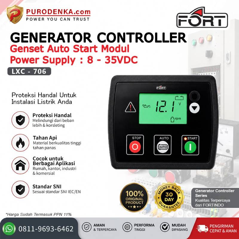 FORT Generator Controller Genset Auto Start Modul Power Supply 8-35VDC LXC-706