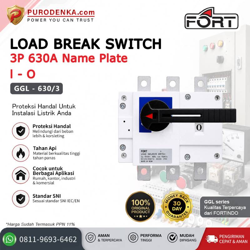 FORT Load Break Switch (LBS) 3 Pole 630A I - O GGL-630/3