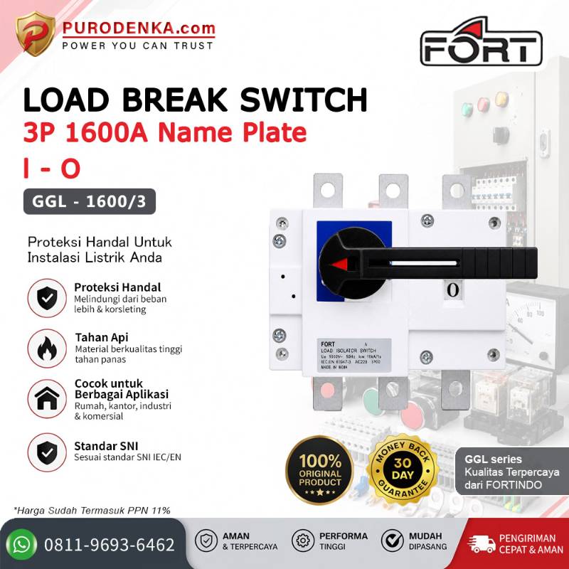 FORT Load Break Switch (LBS) 3 Pole 1600A I - O GGL-1600/3