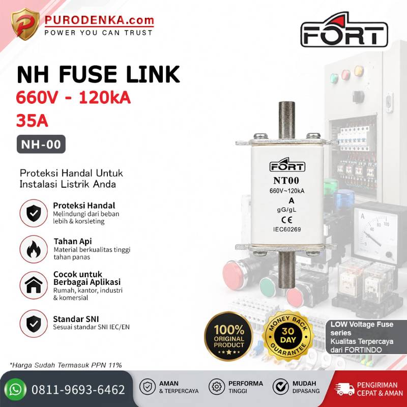 FORT NH Fuse Link 660V 120kA 35A NH-00