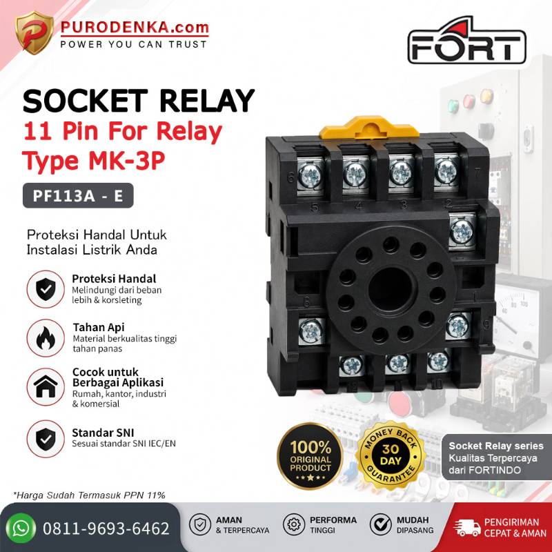 FORT Socket Relay 11 Pin For MK-3P PF113A-E