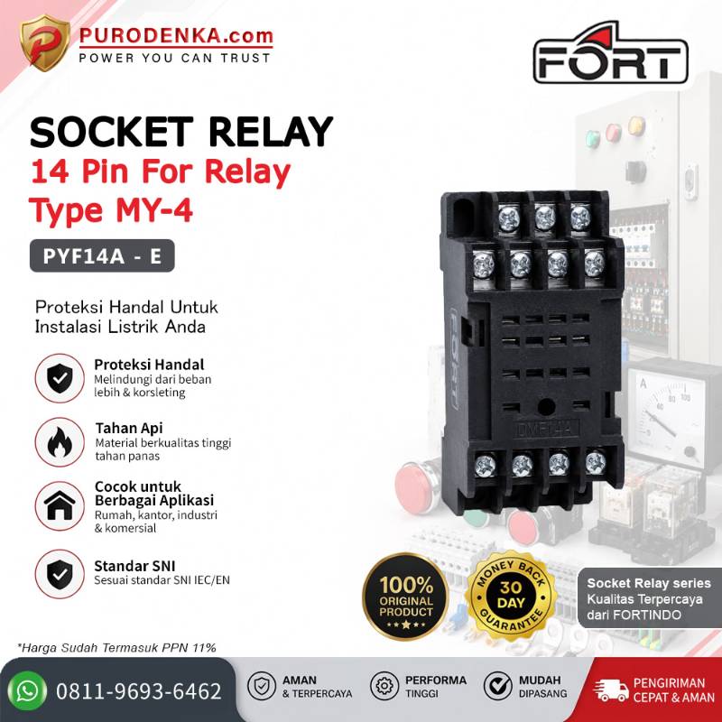FORT Socket Relay 14 Pin For MY-4 PYF14A-E
