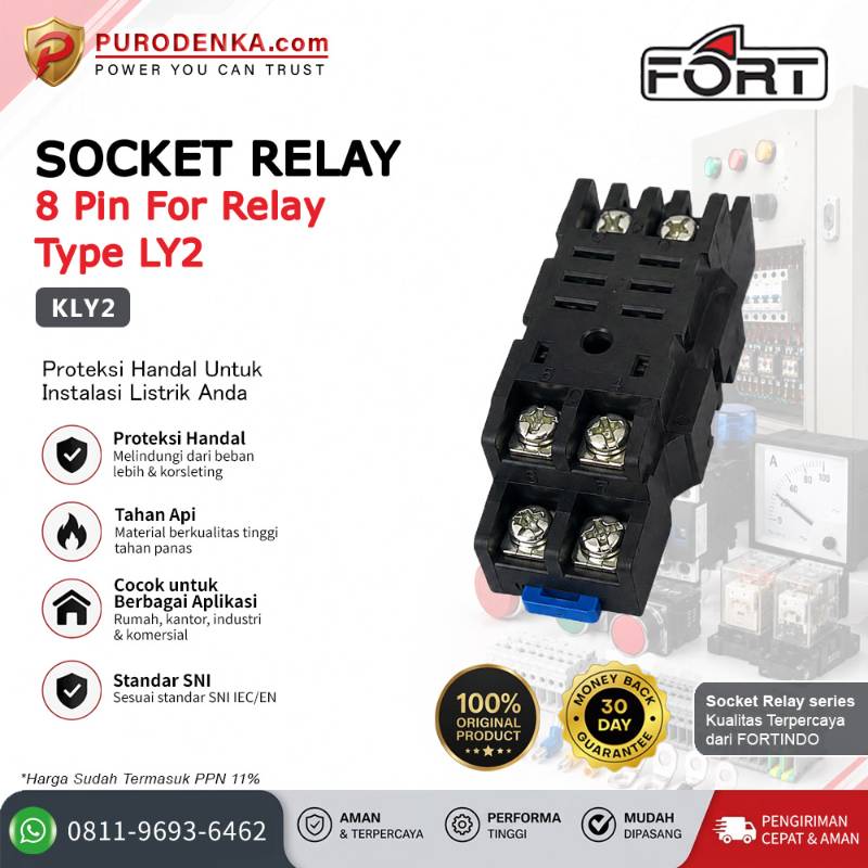 FORT Socket Relay 8 Pin For LY2 KLY2 (premium quality)