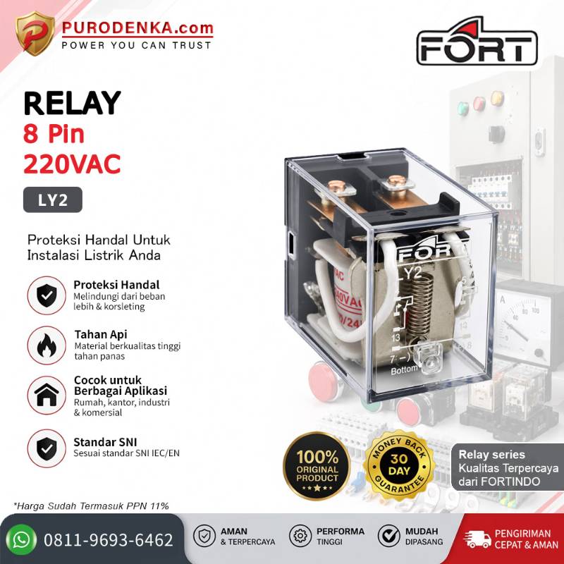 FORT Relay LY2 8 Pin 220VAC