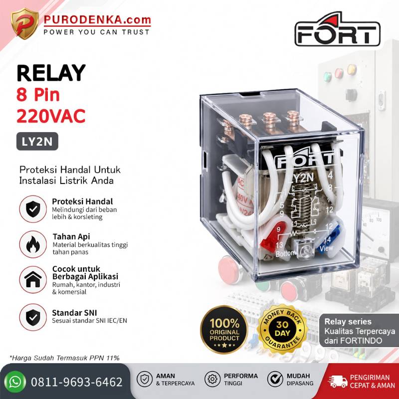 FORT Relay LY2N 8 Pin 220VAC
