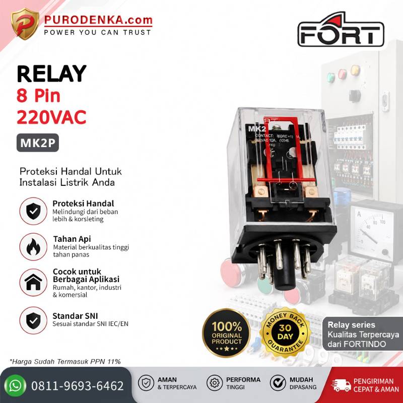 FORT Relay MK2P 8 Pin 220VAC