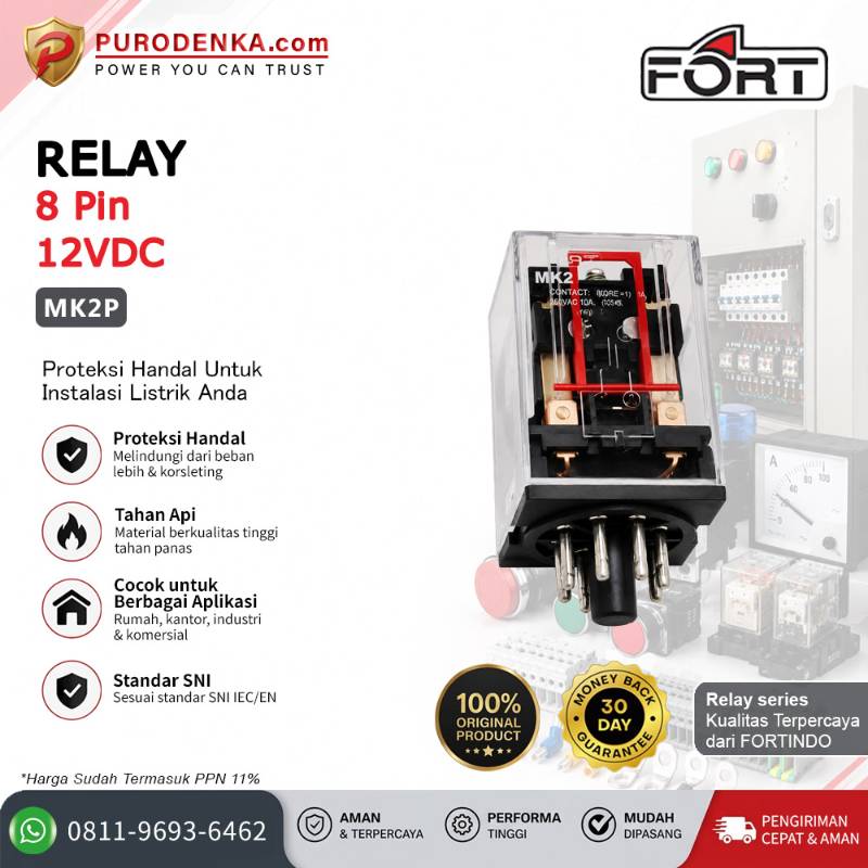 FORT Relay MK2P 8 Pin 12VDC
