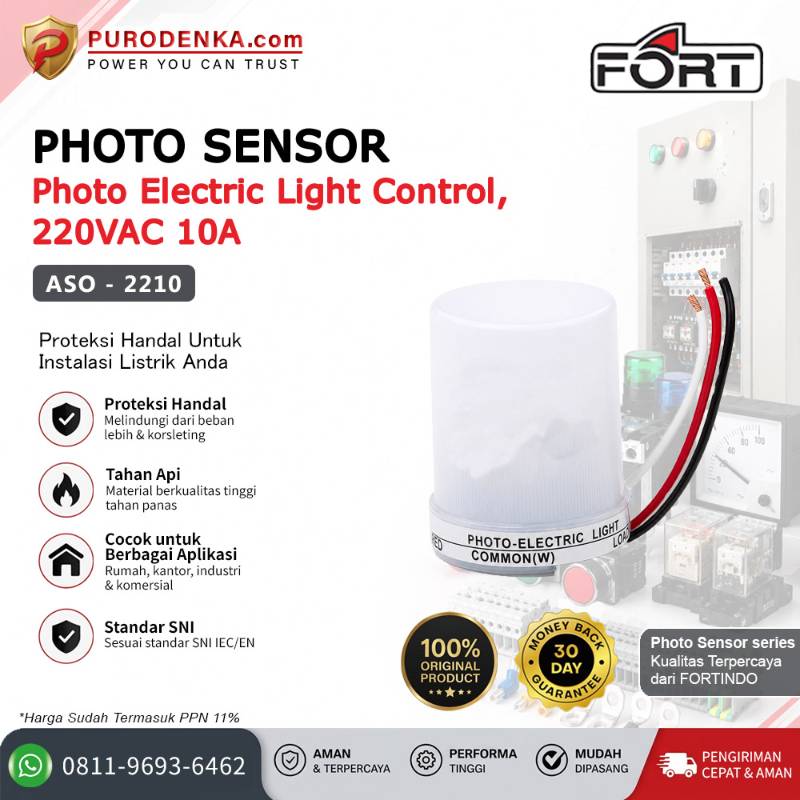 FORT Photo Sensor / Photo Electric Light Control 220VAC 10A ASO-2210