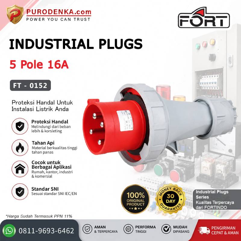 FORT Industrial Plug IP67 5P 16A FT-0152