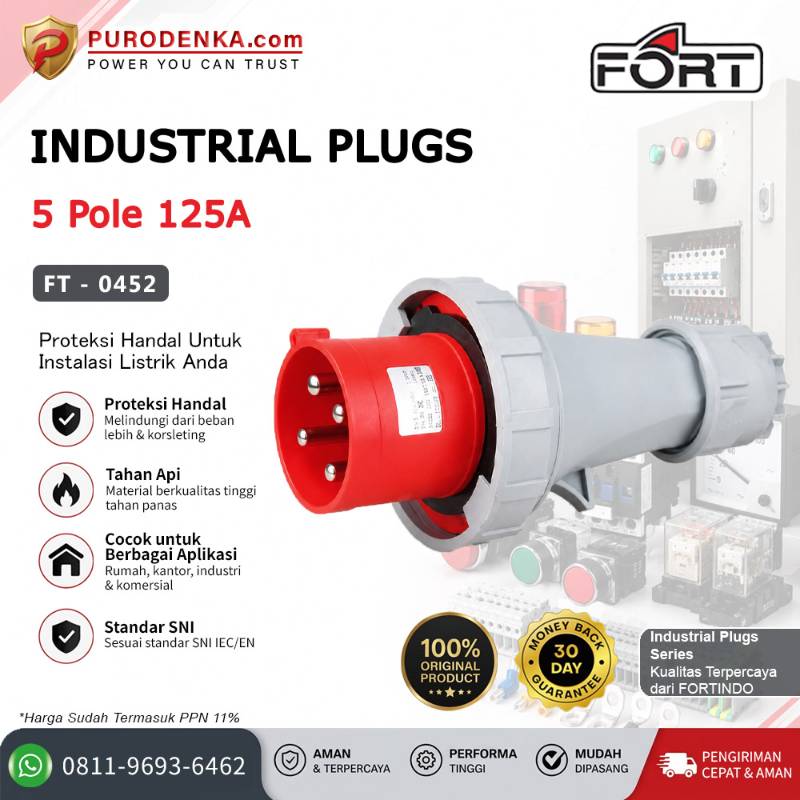 FORT Industrial Plug IP67 5P 125A FT-0452