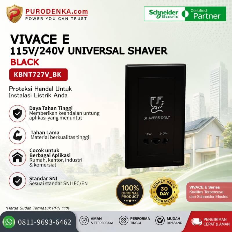 SCHNEIDER Vivace E 115V/240V Universal Shaver Black KBNT727V_BK