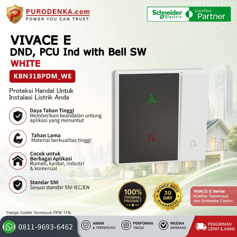 SCHNEIDER Vivace E DND PCU Ind with Bell SW White KBN31BPDM_WE