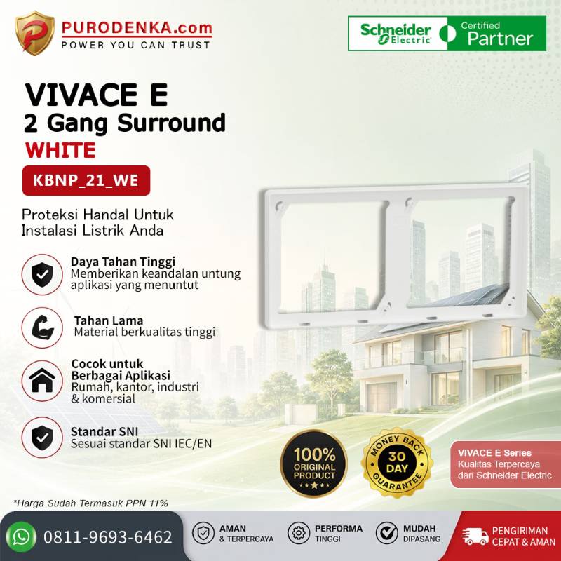 SCHNEIDER Vivace E Accesories 2 Gang Surround White KBNP_21_WE