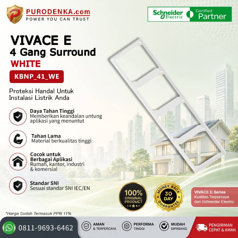 SCHNEIDER Vivace E Accesories 4 Gang Surround White KBNP_41_WE