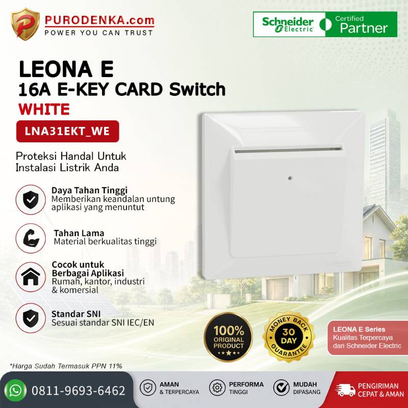 SCHNEIDER Leona E 16A E-KEY CARD Switch LNA31EKT_WE