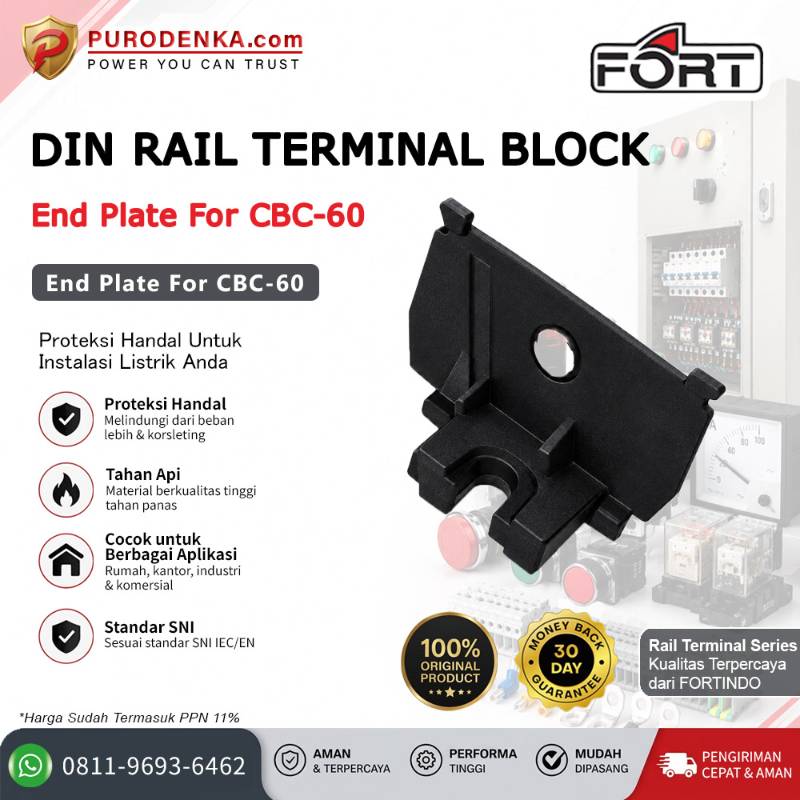 FORT End Plate Model Kasuga (Hitam) for CBC-60