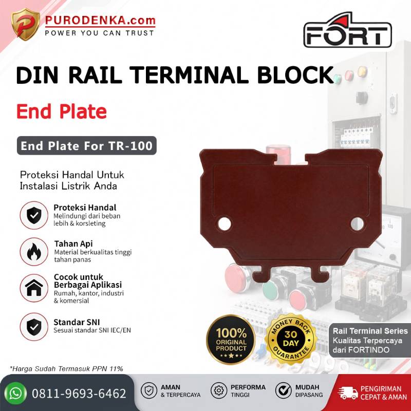FORT End Plate Model Kasuga (Coklat) for TR-100