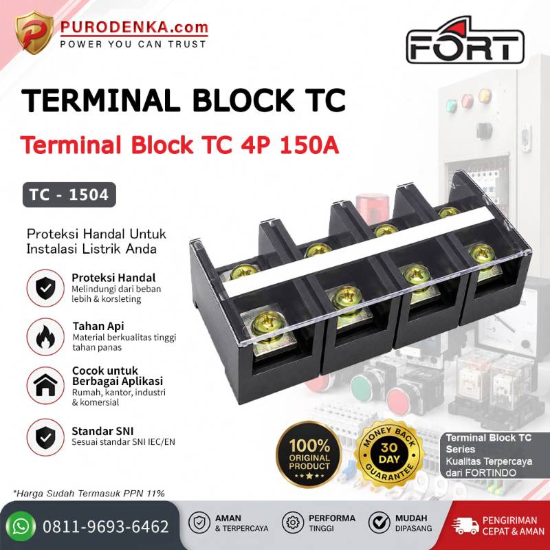 FORT Terminal Block TC 4P 150A TC-1504
