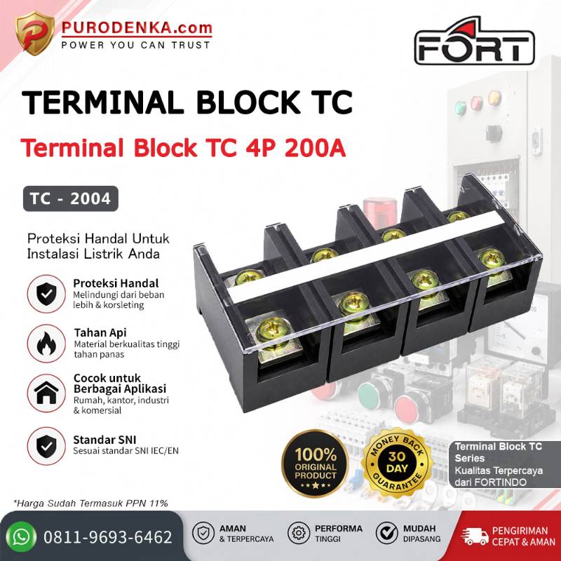 FORT Terminal Block TC 4P 200A TC-2004