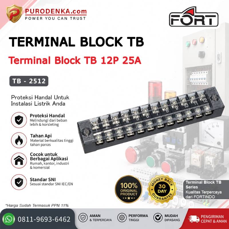 FORT Terminal Block TB 12P 25A TB-2512
