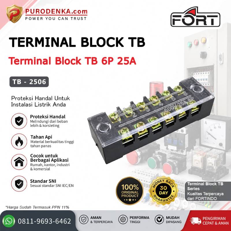 FORT Terminal Block TB 6P 25A TB-2506