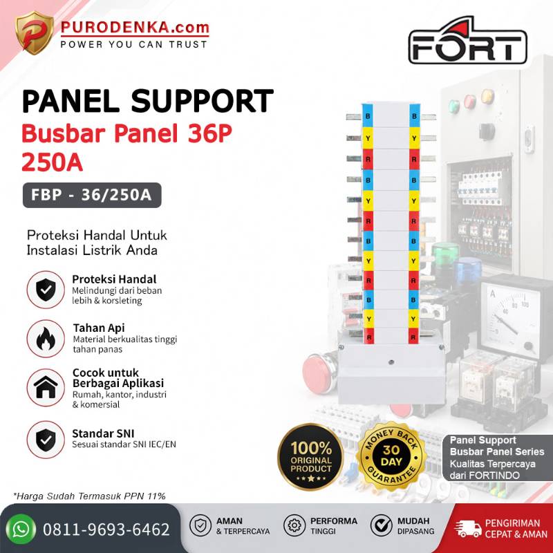 FORT Busbar Panel for MCB/MCCB 36P 250A FBP-36/250A