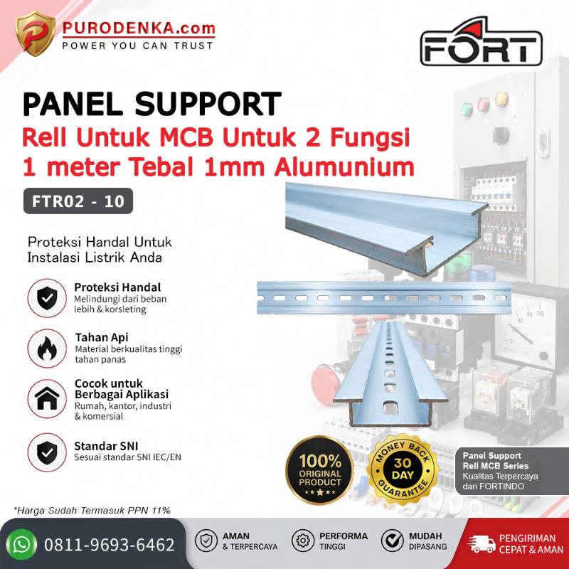 FORT Rell MCB 2 Fungsi 1 Meter Alumunium 1 mm FTR02-10