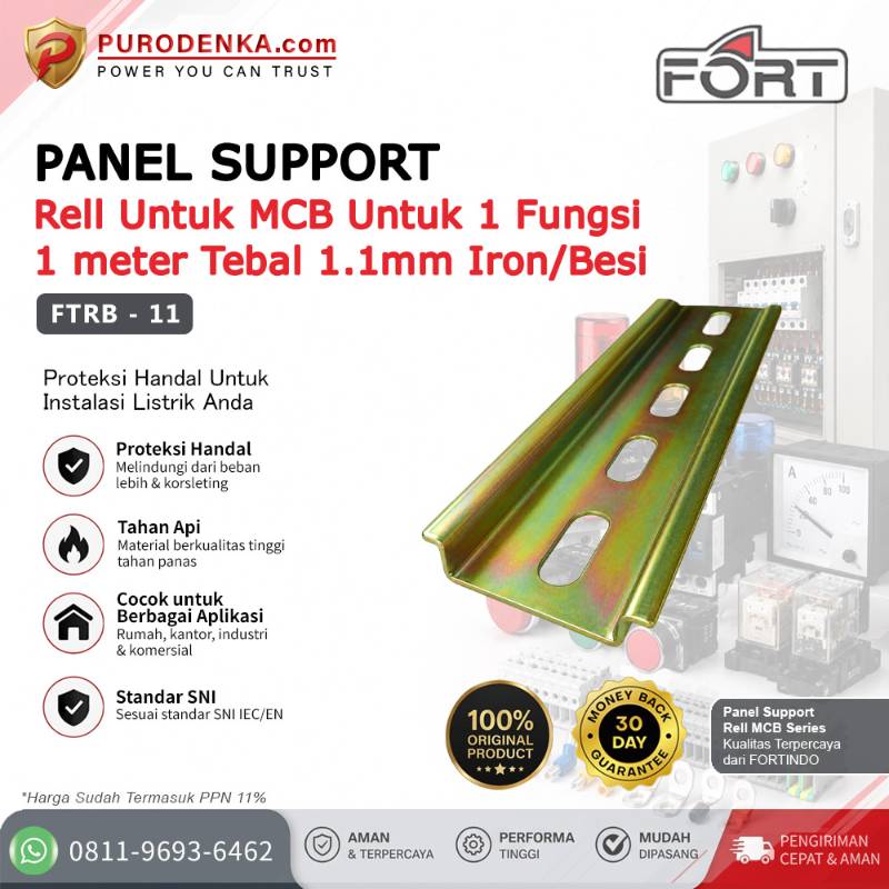 FORT Rell MCB 1 Fungsi 1 Meter Iron/Besi 1.1 mm FTRB-11