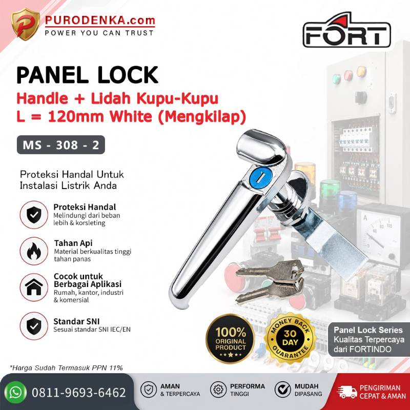FORT Handle + Lida Kupu-kupu L = 120 mm White MS-308-2