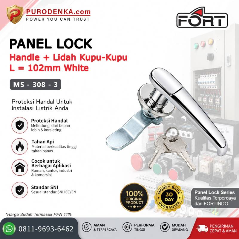 FORT Handle + Lida Kupu-kupu L = 102 mm White MS-308-3