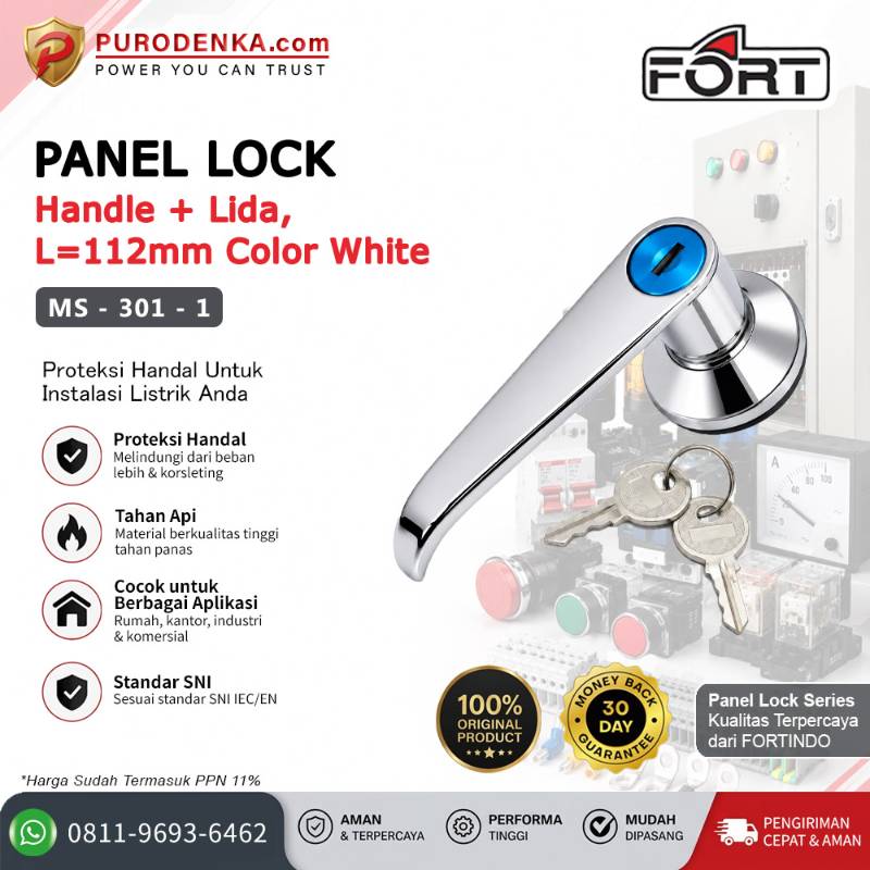 FORT Handle + Lida L = 122 mm White MS-301-1