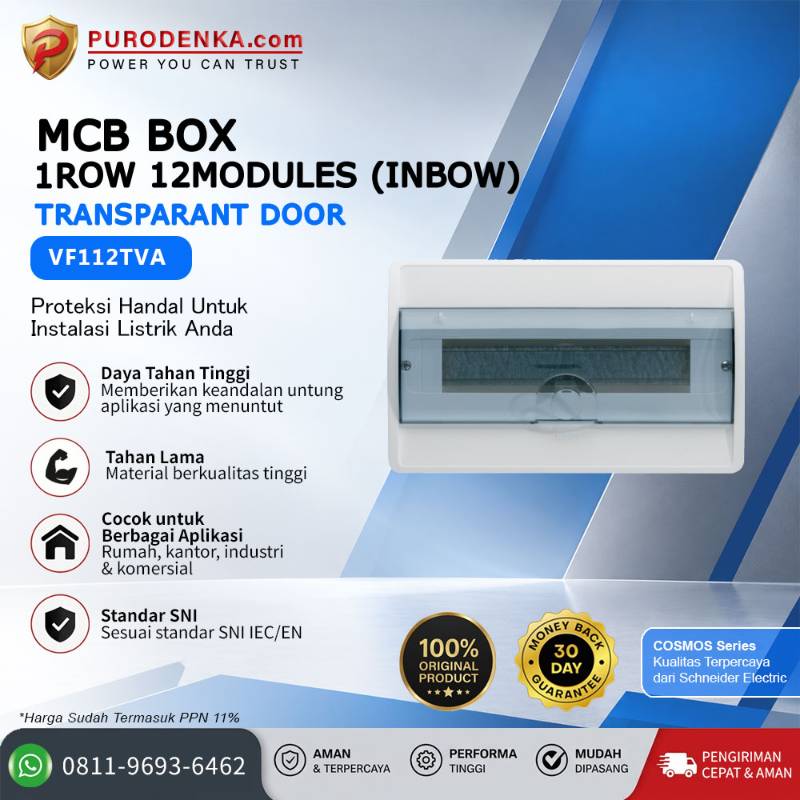 HAGER MCB Box 1 Row 12 Modules (Inbow) Transparant Door VF112TVA