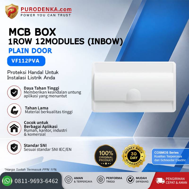HAGER MCB Box 1 Row 12 Modules (Inbow) Plain Door VF112PVA