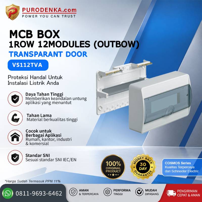 HAGER MCB Box 1 Row 12 Modules (Inbow) Transparant Door VS112TVA