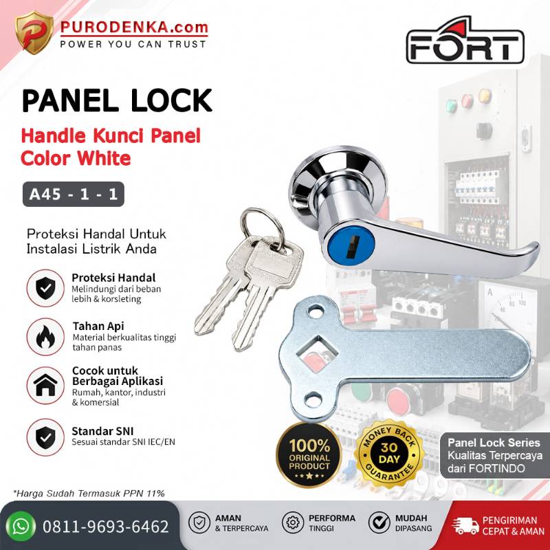 FORT Panel Lock Handle White A45-1-1