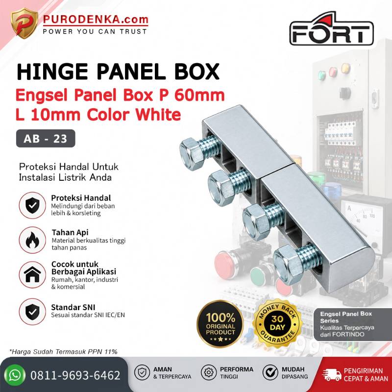 FORT Engsel Panel Box P 60 mm L 10 mm White AB-23