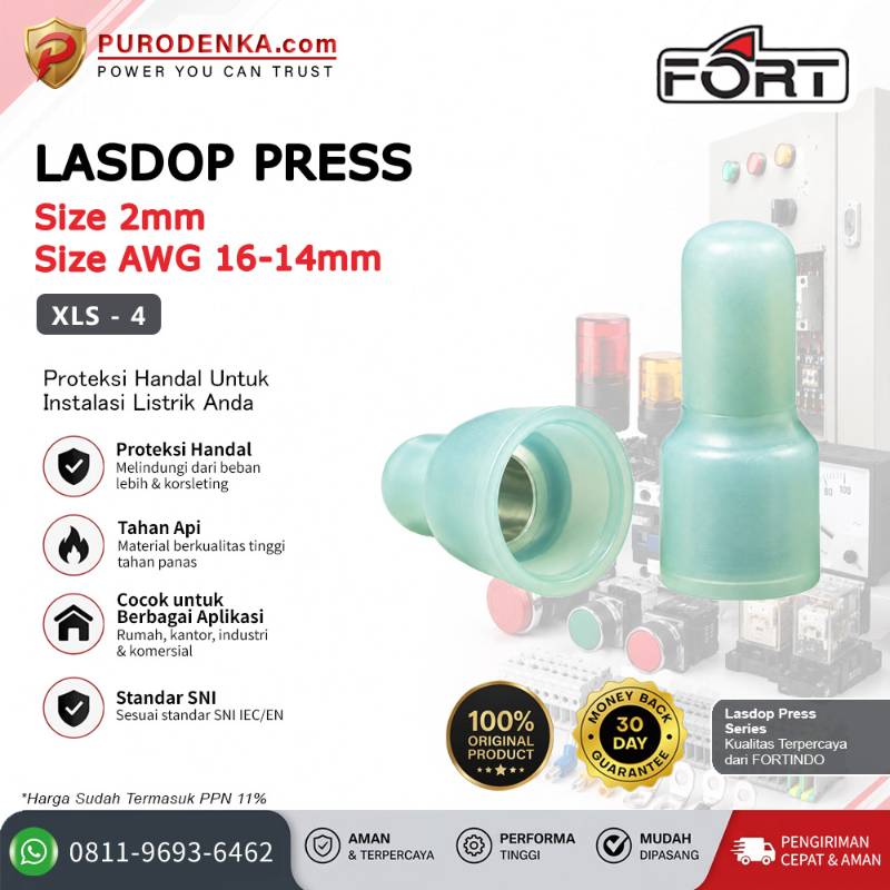 FORT Lasdop Press 2 mm AWG 16-14 mm XLS-4