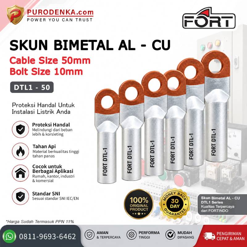 FORT Skun Bimetal AL-CU 50-10 mm DTL1-50