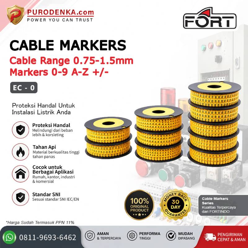 FORT Cable Marker 0.75-1.5 mm Marker C EC-0