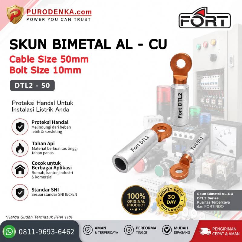 FORT Skun Bimetal AL-CU 50-10 mm DTL-2-50