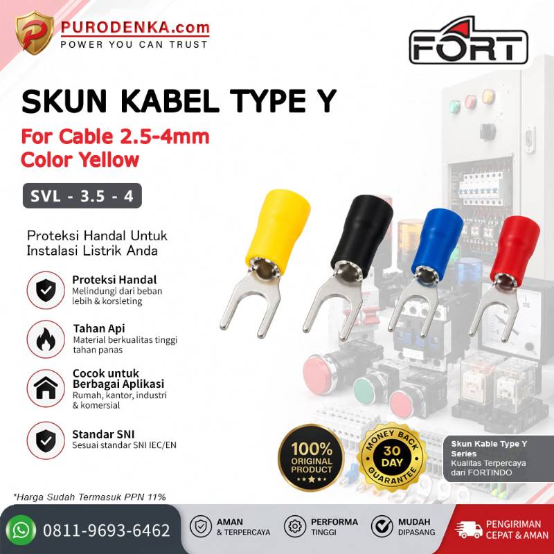 FORT Skun Type Y Insulated 2.5-4 mm Kuning SVL-3.5-4