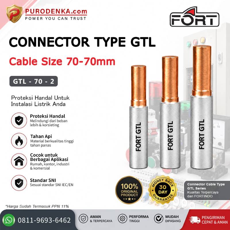 FORT Cable Connector / Verbending AL-CU Type GTL 70-70 mm GTL-70-2