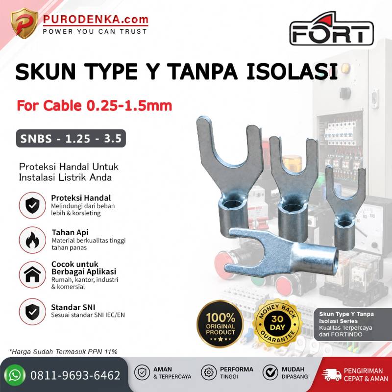 FORT Skun Type Y Non Insulated 0.25-1.5 mm SNBS-1.25-3.5